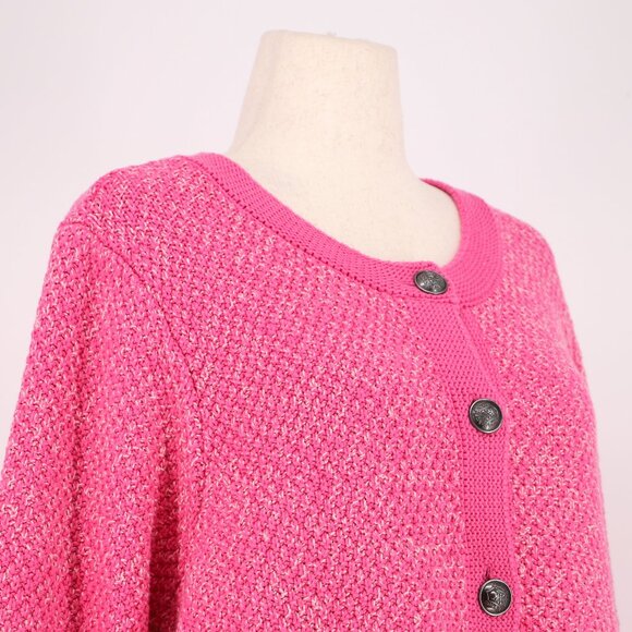 NWT TORRID Pink Chunky Knit Button Up Cardigan Sweater Size 4X - Picture 4 of 11